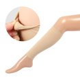 thumbnail image 4 of Unique Bargains 2 Paires Manchon de Compression Sans Pied Manchon de Compression pour Femmes Nylon L Beige, 4 of 7