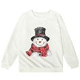 thumbnail image 4 of PMVFHDE Liquidation Chandails Molletonnés à Col Rond Fille Graphique Chandails d'Automne et d'Hiver de Noël pour Filles Imprimé Col Rond Manches Longues Décontracté Chandail Sans Capuche Vêtements pour Filles, Blanc, 7-8 Ans, 4 of 4