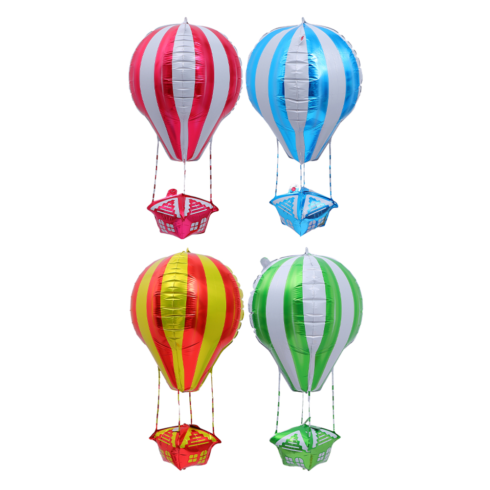 MasteelfCA 4 Pcs Hot Air Balloon Shape Aluminum Film Balloons Party Balloons Photo Props