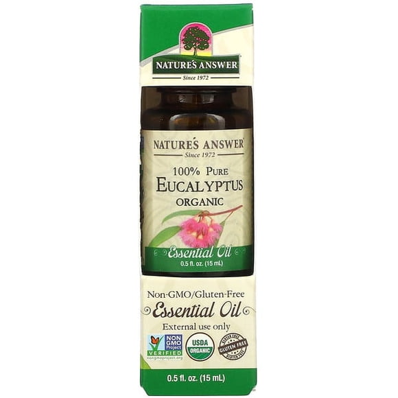 Nature's Answer Essential Oil for Diffusers, Organic Eucalyptus, 15 ml