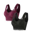 thumbnail image 1 of Timegard 2pc Bras for Women Plus Size Lace No Underwire Full-Coverage High Support Comfort Everyday Bras, 1 of 2