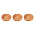 thumbnail image 4 of Thinsony Wicker Woven Round Snack Fruit Bowl Rattan Food Organizer Tray 25x5cm 3Set, 4 of 6