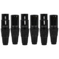 thumbnail image 1 of 6 Pcs Fiche XLR Remplacement Ligne de Microphone Fiches 3 Broches Femelle Mâle, 1 of 8