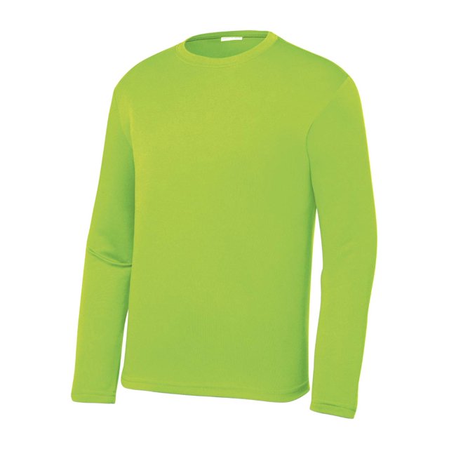Gravity Threads Youth Long-Sleeve Moisture WickenIng Shirt - Lime Shock - Large