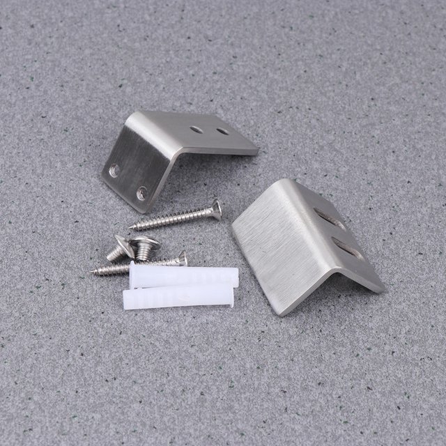HINTRMENT 1Pack Diy Suitable Width Adjustable Barn Door Stopper for Track in Silver Tone
