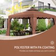 thumbnail image 4 of Outsunny Toit de Rechange pour Pavillon à Double Toit 10'x10 Pieds, Café, 4 of 9