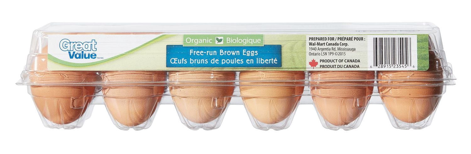 Great Value Biologiques en Liberté Gros Bruns 12 Œufs
