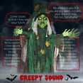 thumbnail image 4 of HOMCOM Sorcière de Décoration d'Halloween de 72 Pouces avec Cœur Magique, Activée par le Son, 4 of 10