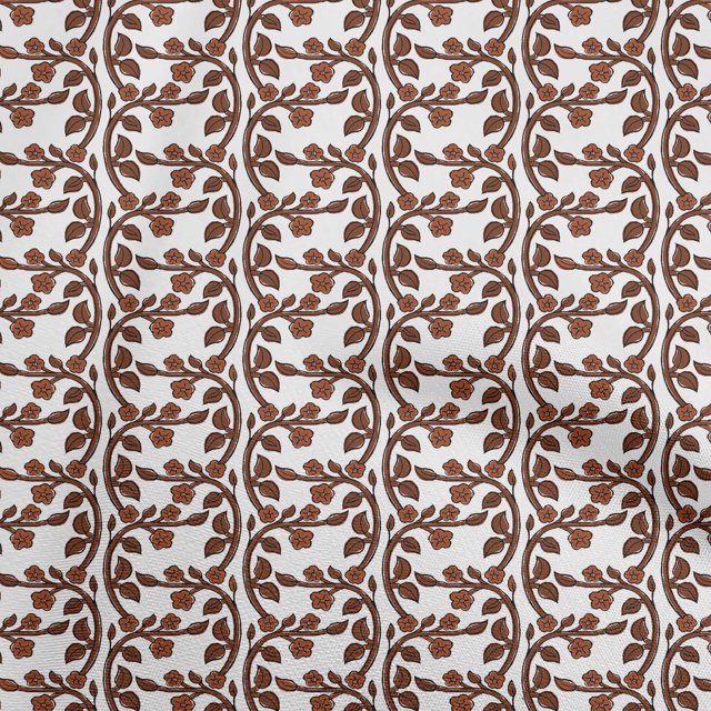 oneOone Cotton Cambric Brown Fabric Block Craft Projects Decor Fabric Printed By The Yard 56 Inch Wide-8S