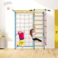 thumbnail image 3 of Costway 7 in 1 Kids Indoor Gym Playground Swedish Wall Ladder Children Home Climbing Gym Solid Wall Set Up, 3 of 10