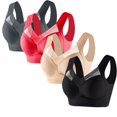 thumbnail image 1 of Timegard 4pc Bras for Women Wireless Comfy Breathable Full Coverage High Support Back Smoothing Everyday Bra, 1 of 6