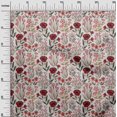 thumbnail image 3 of oneOone Polyester Spandex Red Fabric Floral Retro Fabric For Sewing Printed Craft Fabric By The Yard 56 Inch Wide, 3 of 5