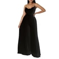 thumbnail image 1 of AherBiu Formal Jumpsuits for Women Chiffon Wide Leg Business Party Cocktail Rompers Sleeveless Overalls, 1 of 6