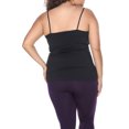 thumbnail image 3 of White Mark Universal PS132-01 Plus Size Lace Trim Tank Top, Black - One Size, 3 of 3