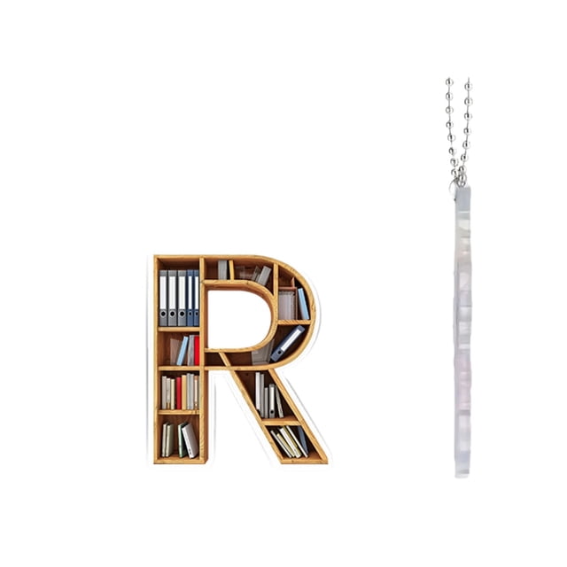 26 Letter Acrylic Keychain Pendant for Books