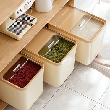TopLLC Organisateurs et Rangement de Placard, Organisation et Rangement, Bacs de Rangement 1 Pce Contenant de Rangement pour Riz de Qualité Alimentaire Rangement de Farine Pot à Riz Scellé Boîte à Riz pour la Maison Bac de Rangement pour Grains