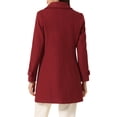 thumbnail image 3 of INSPIRE CHIC Manteaux pour Femmes Col Peter Pan Boutonnage Simple devant à Boutons Manteaux d'Hiver S Rouge, 3 of 6