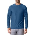 thumbnail image 1 of Ohufall Men's Sun Protection Shirts UV SPF 50+ Long Sleeve Rash Guard Fishing Running Quick Dry Lightweight Tees Top, 1 of 6