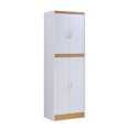 thumbnail image 1 of Hodedah Dining Room Storage 4 Door Kitchen Pantry China Cabinet, White, 1 of 5