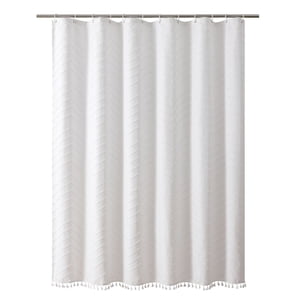 Binwennn W Cut Flower Shower Curtain Bohemian Shower Curtain Solid Color Shower Curtain Fringe Shower Curtain Shower Curtain Liners Fabric 72x84 No Ring Shower Curtains for Bathroom And Coral Shower