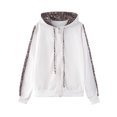 thumbnail image 3 of Innerwin Ensemble de Jogging Imprimé Léopard Survêtements pour Femmes Sweat à Capuche Confortable 2 Pcs Blanc 3TG, 3 of 7