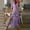 Purple, variant on Summer Savings Clearance Dresses! Cagogo Women's Maxi Long Summer Sundresses Bohemian Geometric Print V Neck Trendy Wedding Guest Dresses Short Sleeve Ruffle Flowy A-Line 2025 Beach Vacation Dress