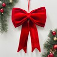 thumbnail image 4 of Dvkptbk Velvet Bow Extra Large Flannel Christmas Bow 24.8 Inch Wide Red Ribbon Decoration Can Be Used for Christmas Tree Topping Wreath and Gift Wrapping Home Decor Christmas Decorations, 4 of 6