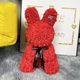 thumbnail image 3 of TIMIFIS Landscape Craftsmanship, Valentine's Day Simulation Rose Bunny Cuddle Bunny Birthday Gift Foam Bunny Home Decor, 3 of 6