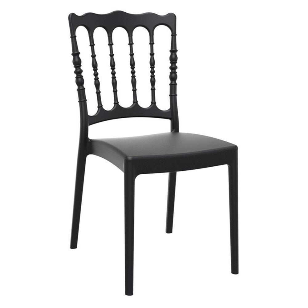 Compamia Chaise de Salle à Manger de Patio Napoleon, Noire