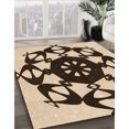 thumbnail image 3 of Ahgly Tapis d'Intérieur Lavable en Machine Carré Transitionnel Pêche Orange Profond, 3 Pieds Carré, 3 of 7