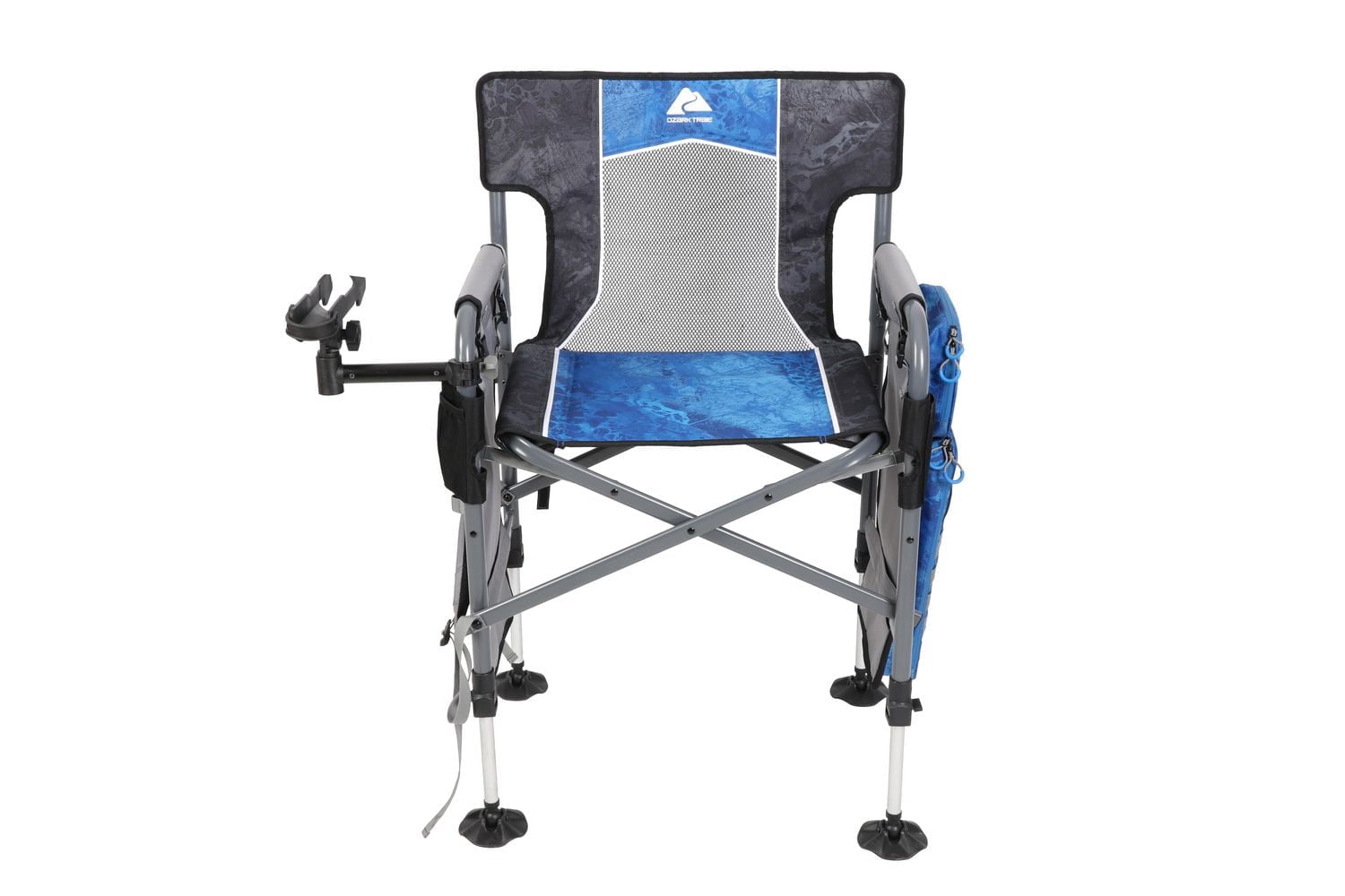 Ozark Trail Camping Director Fishing Chair, Blue, Adult