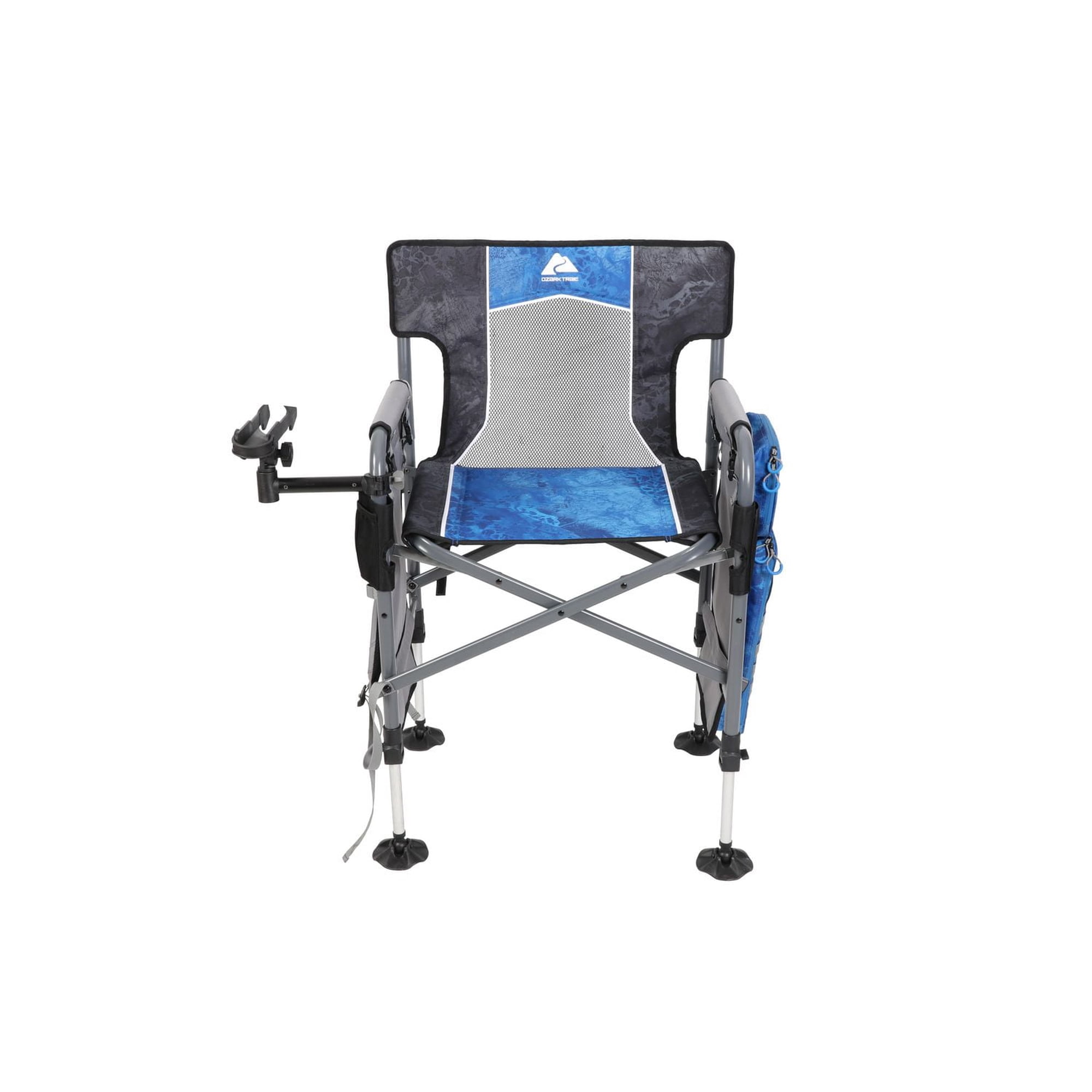 walmart fishing chair with rod holder EVER ADVANCED and Cooler, All Terrain Ice Fishing Chair with Adjustable Feet, Mesh Back Folding Camping Chair with Shoulder Strap, Heavy Duty Supports 350LBS : Sports built in cooler and storage bags forfishing supplies on both sides of your chair Rod Holder Fishing Director Chair
