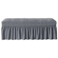 thumbnail image 2 of pitrice Long Bench Cover Bench Seat Furniture Protector for Living Room Hotel Decor Gray, 2 of 8