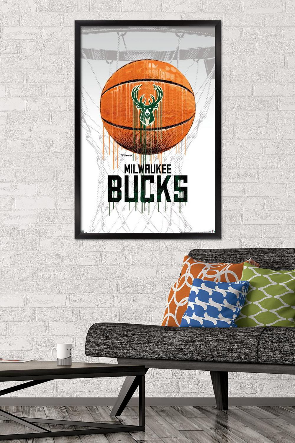 NBA Milwaukee Bucks - Drip Ball 20 Wall Poster