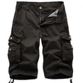 thumbnail image 2 of Cargo Work Pants for Men Mens Casual Pure Color Outdoors Pocket Beach Work Trouser Cargo Shorts Pant Mens Shorts with Zipper Pockets Mens Cargo Work Pants Cargo Work Shorts for Men, 2 of 3