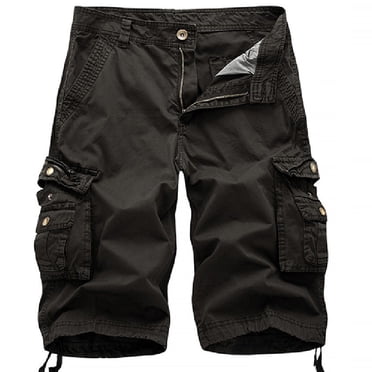 TopLLC Mens Shorts, Men pants Men's Casual Pure Color Outdoors Pocket Beach Work Trouser Cargo Shorts Pant