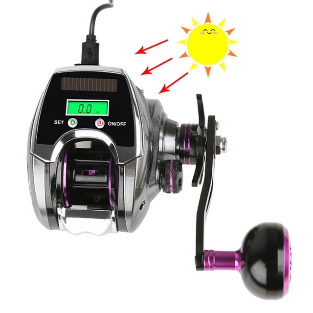 Abody 6+1BB 8.0:1 Ratio Digital Display Baitcasting Reel with Solar Charging System High Speed Fishing Reel with Line Counter