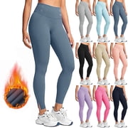 DIOAZUD Fleece Lined Leggings Women Thick Soft High Waisted Tummy Control Winter Thermal Warm Yoga Pants