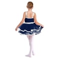 thumbnail image 2 of Hansber Robe Tutu de Danse pour Filles Enfants Paillettes Jazz Fête Robe de Danse Costume de Performance sur Scène Bleu Marine 4, 2 of 7