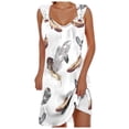 thumbnail image 1 of Wyzesi Chandails de Noël Femmes C Mode Uni Décontracté Ample Sans Manches Col en V Bouton Métallique Robe Chandail Chandails Maxi Plus Chandails d'Automne Femmes, 1 of 6