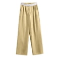 thumbnail image 1 of RKSTN Womns Pants Summer Elastic Waist Color Wide Leg Loose Home Long Pants Lightweight Soft Workout Pants, 1 of 1
