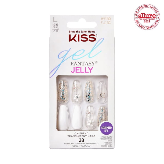 KISS Gel Fantasy - Fake Nails, Long