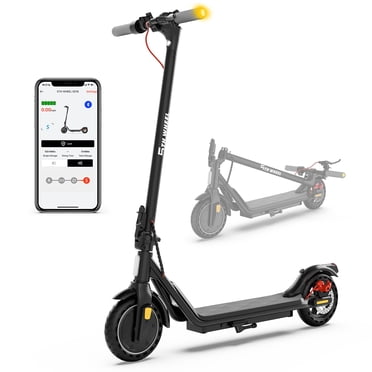 5TH WHEEL W16S Trottinette Électrique 300 W avec Clignotants, Pneus Pleins de 8,5”, 30 Km/h et Autonomie de 20 km, Trottinette Électrique Pliable pour Adultes avec Contrôle par Application, Noir