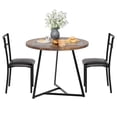 thumbnail image 1 of Towallmark 1 Table 2 Chaises MDF Table à Manger Ronde et Chaises Ensemble de Table de Cuisine pour Petit Espace Appartement Couleur Rétro, 1 of 9