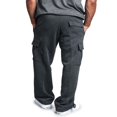 thumbnail image 5 of Men Fleece Sweatpants Cargo Trousers Drawstring Athletic Gym Workout Running Pants with Pocket Black XL, 5 of 5