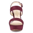 thumbnail image 2 of BLISSFUL STEP Women's Slingback Platform Chunky Heeled Sandals, 2 of 4