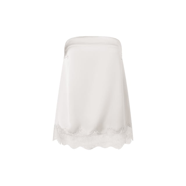 Argulvti Women Lace Hem Tube Tops Summer Strapless Solid Color Bandeau Tops Loose Fit Shirts