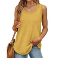thumbnail image 2 of Timegard Camisoles pour Femmes Été Col Rond Sans Manches Blouse Confortable Tunique Décontractée à Porter avec des Leggings, 2 of 5