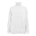 thumbnail image 4 of EGNMCR Chandail à Col Montant pour Femmes, Chandail pour Femmes Hauts Décontractés Unis pour Femmes Tricot Manches Longues Chandail à Enfiler Femmes Chandail, 4 of 5
