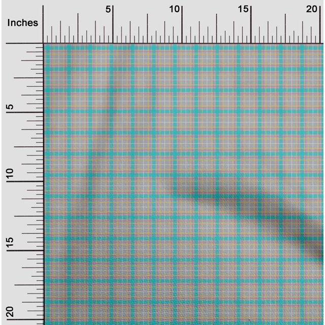 oneOone Silk Tabby Fabric Madras Check Printed Craft Fabric BTY 42 Inch Wide
